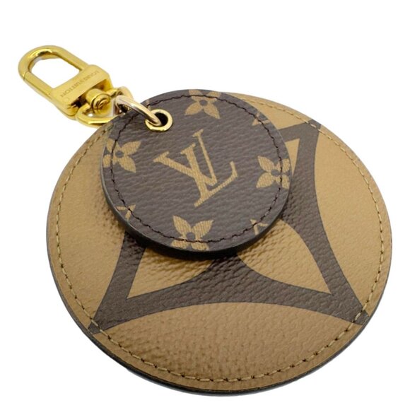 Louis Vuitton  Reverse Monogram Canvas Round Charm Key Holder Brown - Picture 5 of 10